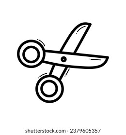 Icono de línea de tijeras, ilustración de concepto, símbolo de contorno, signo de vector, símbolo lineal