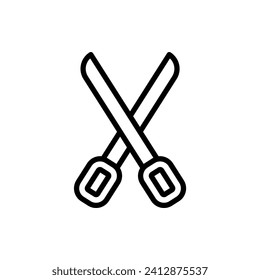 scissors line icon design vector template