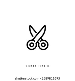 Scissors Line Icon. Editable Stroke