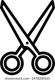 scissors line icon illustration vector