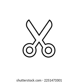 icono de línea de tijeras aislado en segundo plano