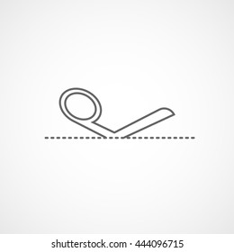 Scissors Line Icon On White Background
