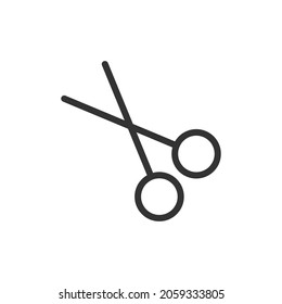 Scissors line icon in trendy style. Stroke vector pictogram isolated on a white background. Scissors premium outline icons.