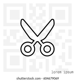 scissors line icon. vector illustration