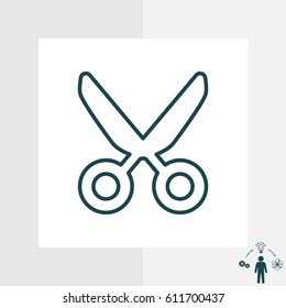 scissors line icon. vector illustration
