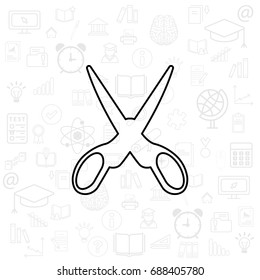scissors line icon. vector illustration