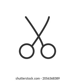 Scissors line icon. Web symbol for web and apps. Sign design in outline style. Scissors stroke object.
