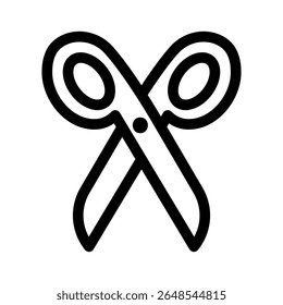 Scissors line icons.School supplies. Simple vector symbol used for school, travel, or education themes. Clean linear design, editable stroke, isolated on white.