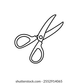 Scissors line part Vector illustration on white background.