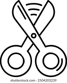 Scissors Line vector Icon Design