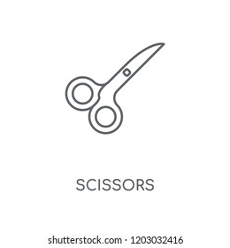 Scissors linear icon. Scissors concept stroke symbol design. Thin graphic elements vector illustration, outline pattern on a white background, eps 10.