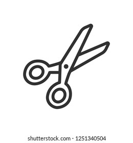 Scissors. linear icon. Line with editable stroke