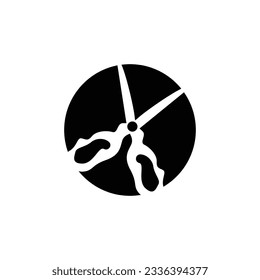 Scissors Logo, Cutting Tools Vector, Barbershop Razor Scissors Simple Design, Illustration Template Icon