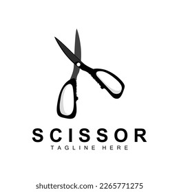 Scissors Logo Design, Barbershop Shaver Vector, Babershop Scissors Brand Illustration