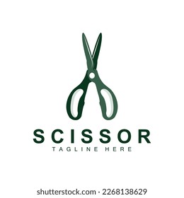 Scissors Logo Design, Barbershop Shaver Vector, Babershop Scissors Brand Illustration