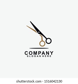 Scissors Logo Design Icon Template. Modern Design. Barber.  Vector Illustration