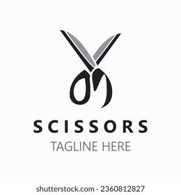 Scissors Logo Design Icon Template. Modern simple design. barber tools. Vector Illustration