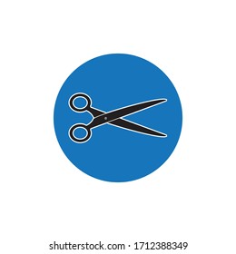 Scissors logo design symbol isolated on white background