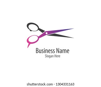 Scissors logo icon illustration