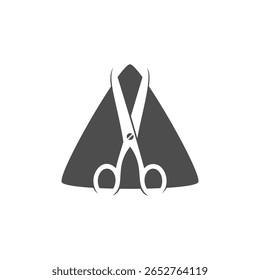 Scissors logo icon isolated on white background