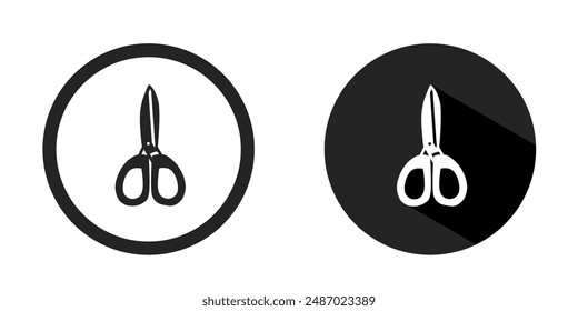Scissors logo. Scissors icon vector design black color. Stock vector.