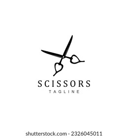 Scissors Logo, Shaver Vector, Simple Barber Shop Design, Icon, Background, Symbol, Template