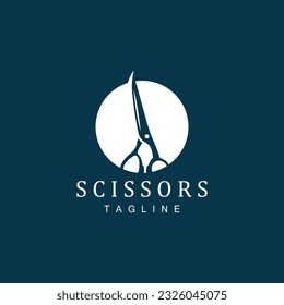 Scissors Logo, Shaver Vector, Simple Barber Shop Design, Icon, Background, Symbol, Template