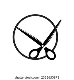 Scissors Logo, Shaver Vector, Simple Barber Shop Design, Icon, Background, Symbol, Template