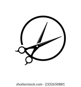 Scissors Logo, Shaver Vector, Simple Barber Shop Design, Icon, Background, Symbol, Template