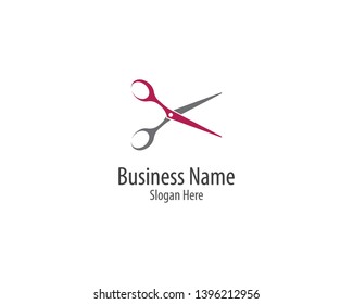 Scissors logo template vector icon