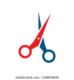 Scissors logo template vector icon design