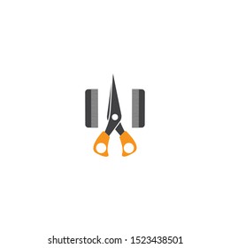 Scissors logo template vector icon design