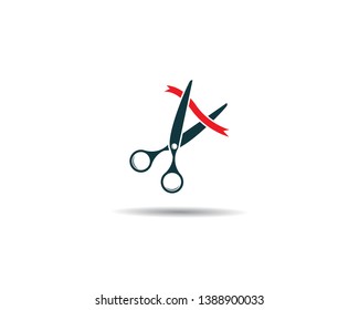 Scissors logo vector icon design 