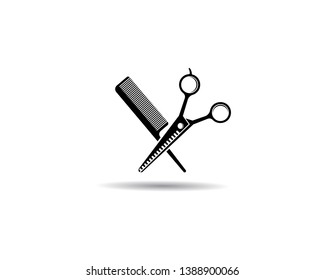 Scissors logo vector icon design 