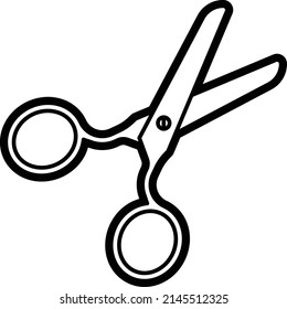 Scissors logo vector icon on white