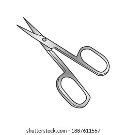 Scissors for manicure. Vector stock illustration eps10
