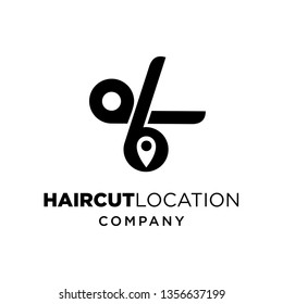 Scissors and Maps Mark Logo. Modern Identity Brand Commercial and App Icon Symbol. Concept Set Template Vector - Vector 
