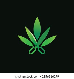 diseño conceptual de tijeras con marihuana