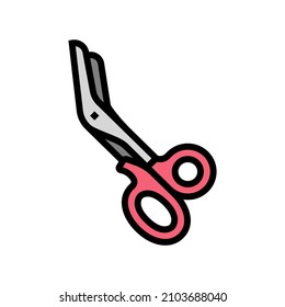 scissors medical color icon vector. scissors medical sign. isolated symbol illustration