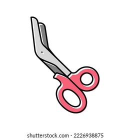 scissors medical color icon vector. scissors medical sign. isolated symbol illustration