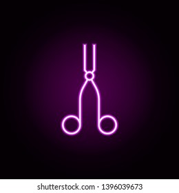 Scissors medical neon icon. Elements of medical set. Simple icon for websites, web design, mobile app, info graphics