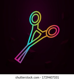 Tijeras, icono de nolina médica Línea delgada simple, contorno vector de iconos anti edad para ui y ux, sitio web o aplicación móvil