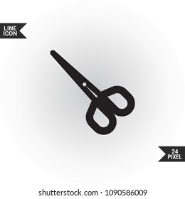 Scissors minimal icon. Shear line vector icon for websites and mobile minimalistic flat design.
