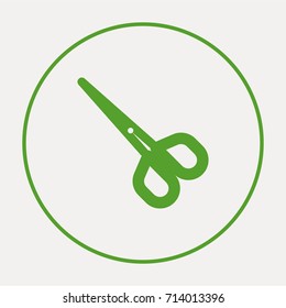 Scissors minimal icon. Shear line vector icon for websites and mobile minimalistic flat design.