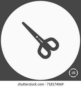 Scissors minimal icon. Shear line vector icon for websites and mobile minimalistic flat design.