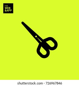 Scissors minimal icon. Shear line vector icon for websites and mobile minimalistic flat design.