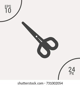 Scissors minimal icon. Shear line vector icon for websites and mobile minimalistic flat design.