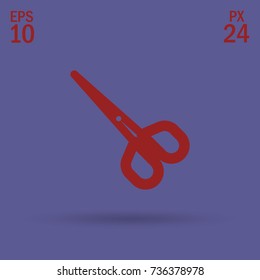 Scissors minimal icon. Shear line vector icon for websites and mobile minimalistic flat design.