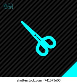 Scissors minimal icon. Shear line vector icon for websites and mobile minimalistic flat design.