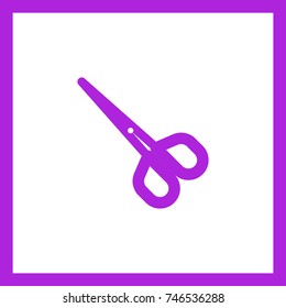 Scissors minimal icon. Shear line vector icon for websites and mobile minimalistic flat design.